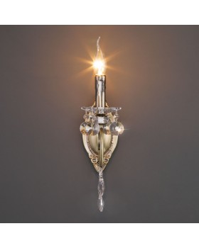 Бра Eurosvet 10104/1 античная бронза/прозрачный хрусталь Strotskis-foto2