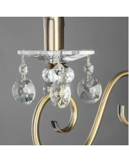 Бра Eurosvet 10104/1 античная бронза/прозрачный хрусталь Strotskis-foto3