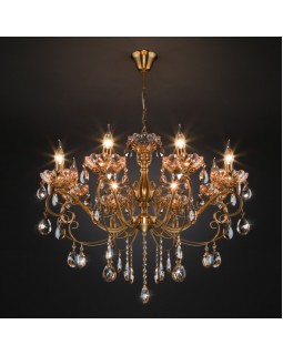 Подвесная люстра Eurosvet 10109/8 бронза/тонированный хрусталь Strotskis-foto2