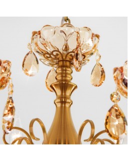 Подвесная люстра Eurosvet 10109/8 бронза/тонированный хрусталь Strotskis-foto4