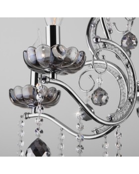 Подвесная люстра Eurosvet 10107/5 хром/дымчатый хрусталь Strotskis-foto3