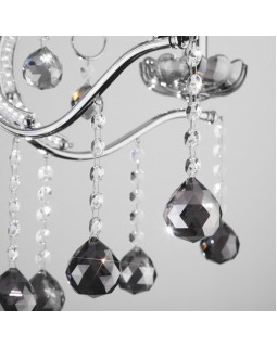 Подвесная люстра Eurosvet 10107/5 хром/дымчатый хрусталь Strotskis-foto4