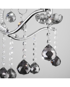 Подвесная люстра Eurosvet 10107/5 хром/дымчатый хрусталь Strotskis-foto4