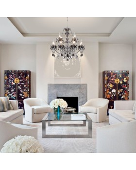 Подвесная люстра Eurosvet 10103/12 хром/дымчатый хрусталь Strotskis-foto2