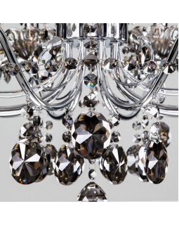 Подвесная люстра Eurosvet 10103/12 хром/дымчатый хрусталь Strotskis-foto4