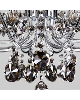 Подвесная люстра Eurosvet 10103/12 хром/дымчатый хрусталь Strotskis-foto4