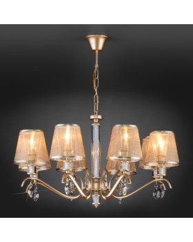 Подвесная люстра Eurosvet 60103/8 перламутровое золото-foto2