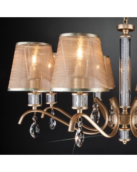 Подвесная люстра Eurosvet 60103/8 перламутровое золото-foto3