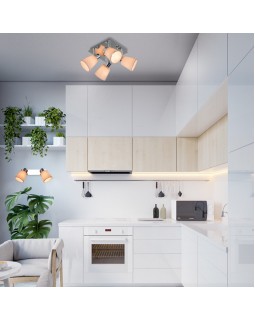 Бра Eurosvet 20080/2 хром/бежевый-foto2