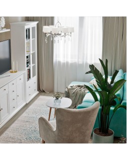 Подвесная люстра Eurosvet 10093/8 хром/прозрачный хрусталь Strotskis-foto2