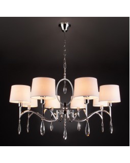 Подвесная люстра Eurosvet 10093/8 хром/прозрачный хрусталь Strotskis-foto6