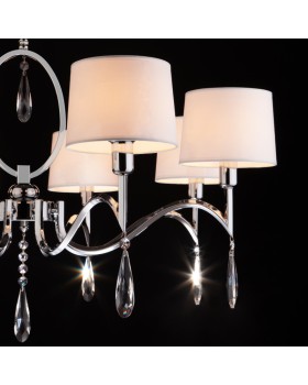 Подвесная люстра Eurosvet 10093/8 хром/прозрачный хрусталь Strotskis-foto8