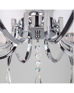 Подвесная люстра Eurosvet 10093/8 хром/прозрачный хрусталь Strotskis-foto9