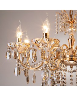 Подвесная люстра Eurosvet 10025/8 золото/тонированный хрусталь Strotskis-foto3