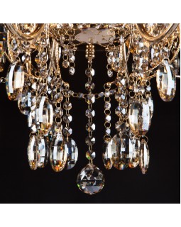 Подвесная люстра Eurosvet 10025/8 золото/тонированный хрусталь Strotskis-foto4