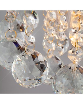 Бра Eurosvet 3299/2 белый с золотом/прозрачный хрусталь Strotskis-foto2