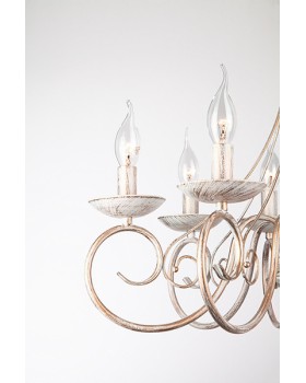 Подвесная люстра Eurosvet 22404/8 белый с золотом-foto2