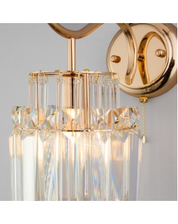 Бра Eurosvet 10119/1 золото/прозрачный хрусталь Strotskis-foto2