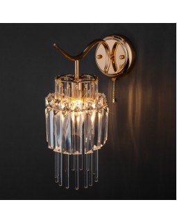 Бра Eurosvet 10119/1 золото/прозрачный хрусталь Strotskis-foto3