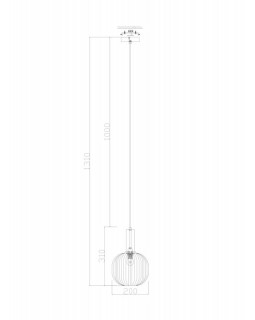 Подвесной светильник Freya FR8012PL-01AM-foto4