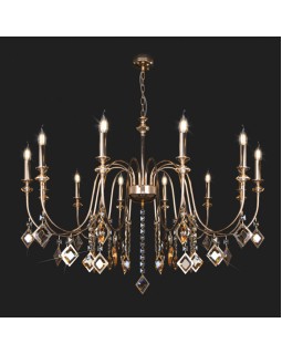 Подвесная люстра Eurosvet 10120/12 золото/тонированный хрусталь Strotskis Smart (10110-foto2