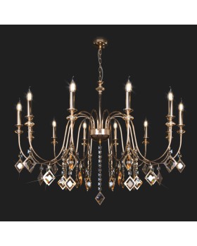 Подвесная люстра Eurosvet 10120/12 золото/тонированный хрусталь Strotskis Smart (10110-foto2