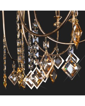 Подвесная люстра Eurosvet 10120/12 золото/тонированный хрусталь Strotskis Smart (10110-foto4