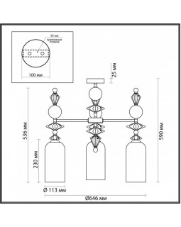 Люстра на штанге Odeon Light 4893/3C-foto2