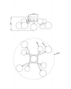 Накладная люстра Freya FR5116CL-09BS-foto2