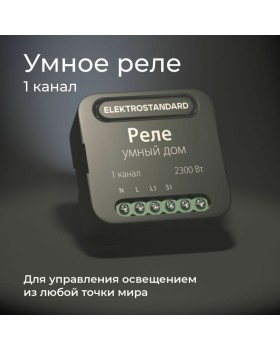 Wi-Fi реле Elektrostandard 76006/00 реле Умный дом черный-foto2