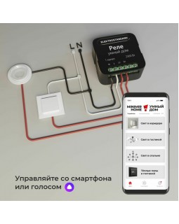 Wi-Fi реле Elektrostandard 76006/00 реле Умный дом черный-foto6
