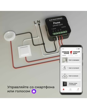 Wi-Fi реле Elektrostandard 76006/00 реле Умный дом черный-foto6