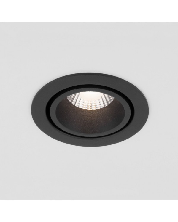 Встраиваемый светильник Elektrostandard 15267/LED 7W 3000K BK/BK черный/черный