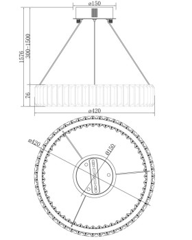 Подвесная люстра Freya FR5257PL-L17G-foto7