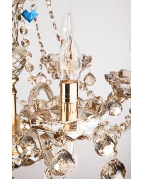 Подвесная люстра Eurosvet 10052/6 золото/тонированный хрусталь Strotskis-foto5