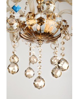 Подвесная люстра Eurosvet 10052/6 золото/тонированный хрусталь Strotskis-foto3