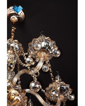 Подвесная люстра Eurosvet 10052/6 золото/тонированный хрусталь Strotskis-foto6