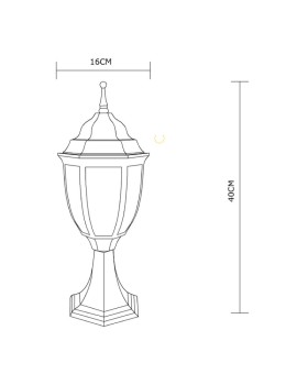 Садовый светильник ARTE Lamp A3151FN-1BN-foto2