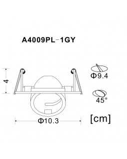 Встраиваемый светильник ARTE Lamp A4009PL-1GY-foto3