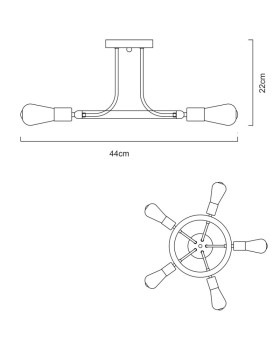 Накладной светильник ARTE Lamp A6063PL-5BK-foto4