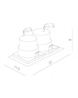 Встраиваемый светильник ARTE Lamp A7007PL-2WH-foto3
