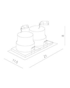 Встраиваемый светильник ARTE Lamp A7007PL-2WH-foto3