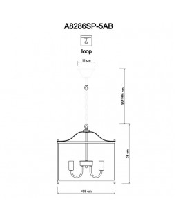 Подвесной светильник ARTE Lamp A8286SP-5AB-foto5