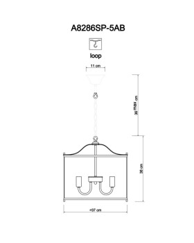 Подвесной светильник ARTE Lamp A8286SP-5AB-foto5