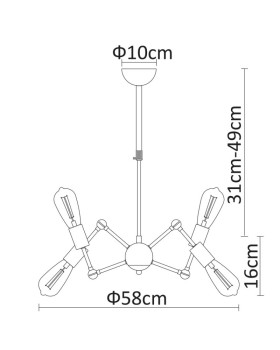 Люстра на штанге ARTE Lamp A9190LM-6BK-foto4