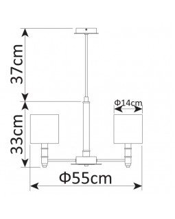 Люстра на штанге ARTE Lamp A9519LM-5BR-foto4