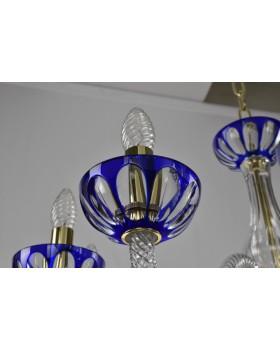 Подвесная люстра Bohemia Ivele Crystal 1308/12+6/360/2d G Cl/Clear-Blue/H-1I-foto2