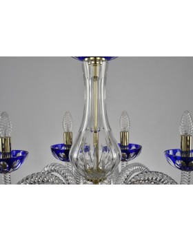 Подвесная люстра Bohemia Ivele Crystal 1308/12+6/360/2d G Cl/Clear-Blue/H-1I-foto4