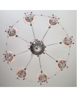 Подвесная люстра Eurosvet 10086/8 серебро/дымчатый хрусталь Strotskis-foto6