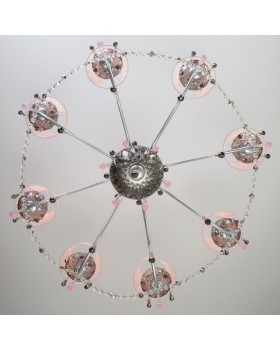 Подвесная люстра Eurosvet 10086/8 серебро/дымчатый хрусталь Strotskis-foto6